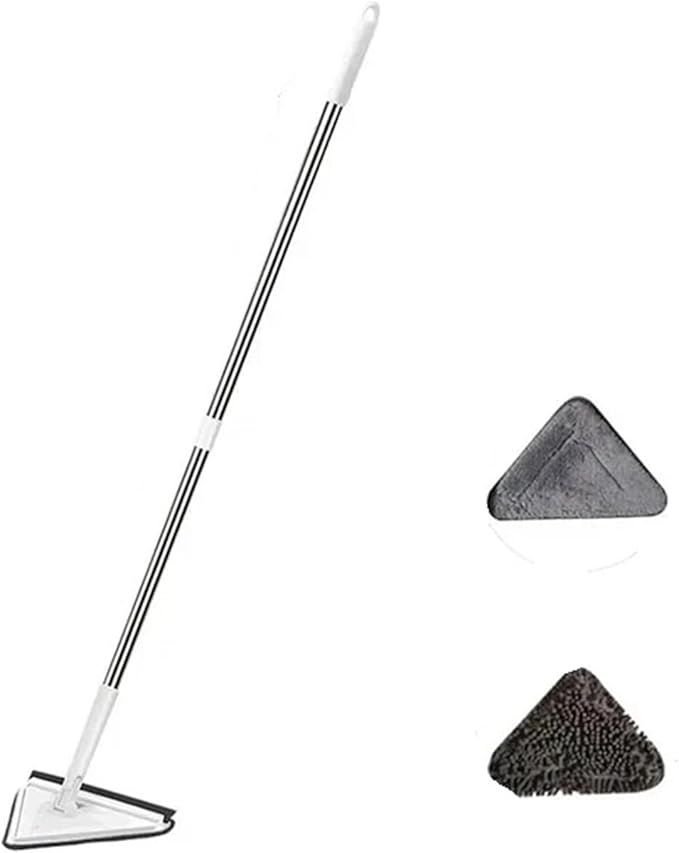 360° Swivel Telescopic Triangle Mop Cleaning Adjustable Squeeze Wet and Dry Using Absorbent Household Floor Tools(200cm mop)