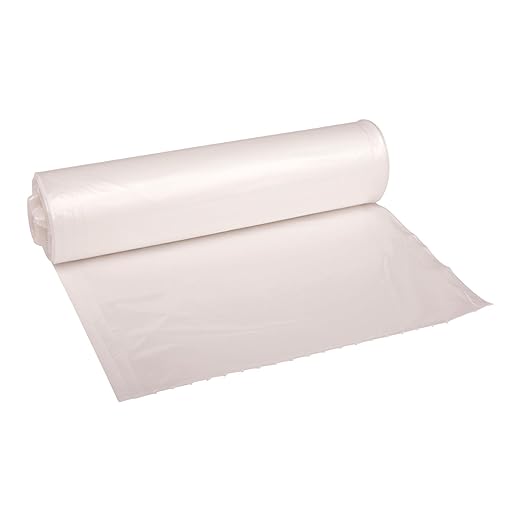 Boardwalk High-Density Can Liners 45 gal 13 mic 40 x 46 Natural 25 Bags/Roll 10 Rolls/Carton