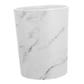 Large Swing-top Trash Can with Lid Elegant Marble Pattern Wastebasket for Bathroom Bedroom Kitchen and Office Spacious Garbage Container for Home Use