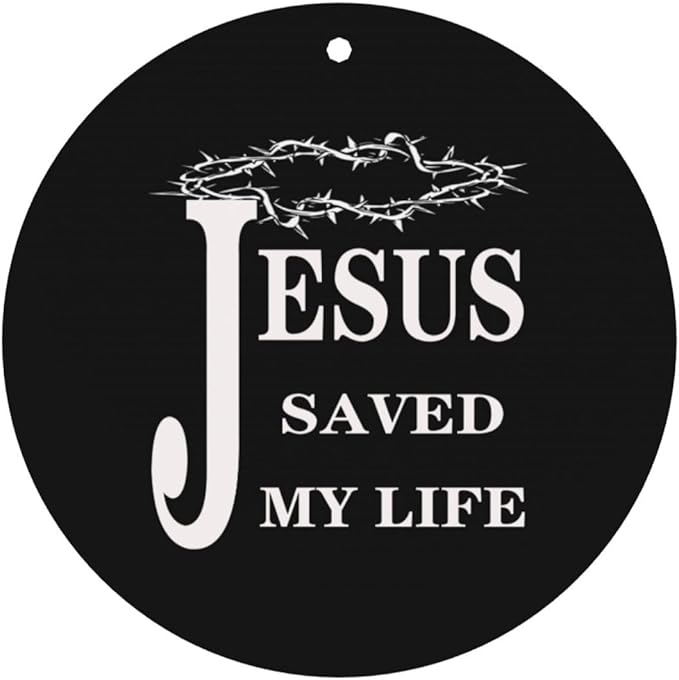 100 PCS Religious Jesus Christian Faith Cross Car Air Fresheners Cards Set Multi-Pack Scented Cards Long-Lasting Auto Fragrance Cards for Vehicle Home &amp Office Round Shape