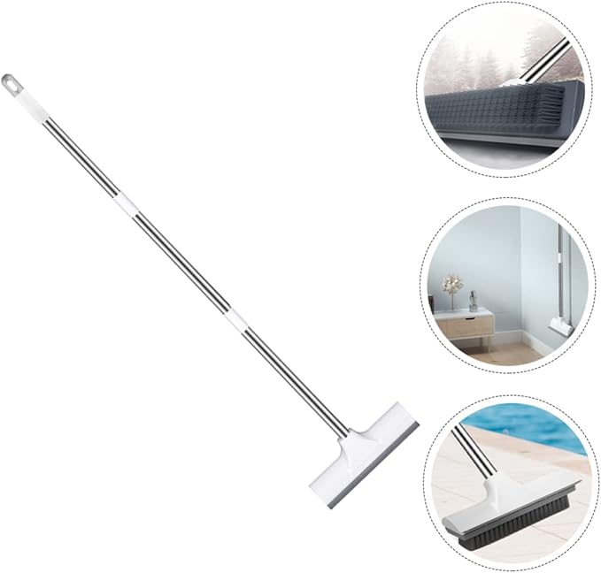 IMIKEYA Household Floor Scrubbing Brush with Long Handle Stiff Bristles for Bathroom and Tile Cleaning Versatile Grout and Floor Brush for Deep Cleaning