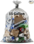 Trash Bag 15 Gallon Ultra Strong Clear 100 count