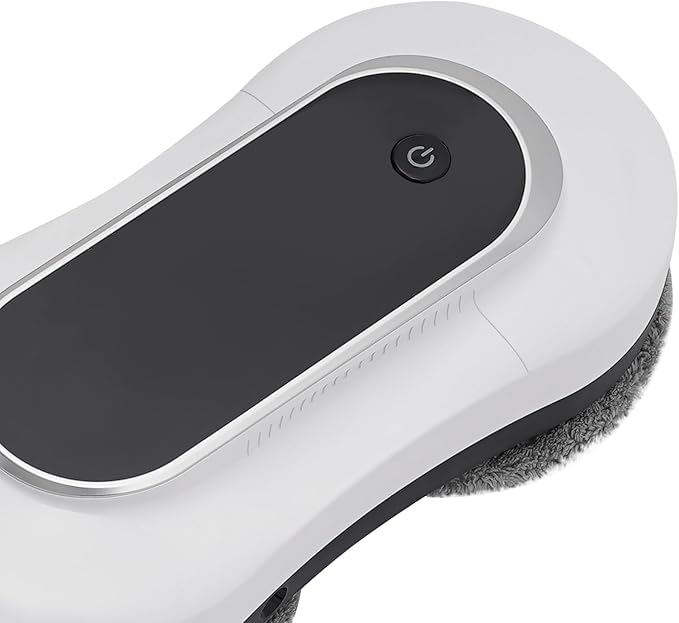 Window Cleaner Robot 80W Smart Glass Cleaning Robot Wiping Window Cleaner Robot with Remote Control 28000Rpm Window Cleaning Robot for Tile Glass Door 2800-3200Pa Suction Power (White)