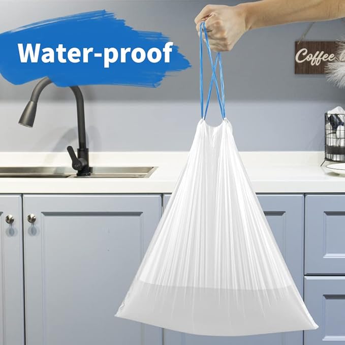 Charmount 120 Count 4 Gallon Drawstring Small Trash Bags/ 270 Counts Large Dog Poop Bags with Handles Bundle
