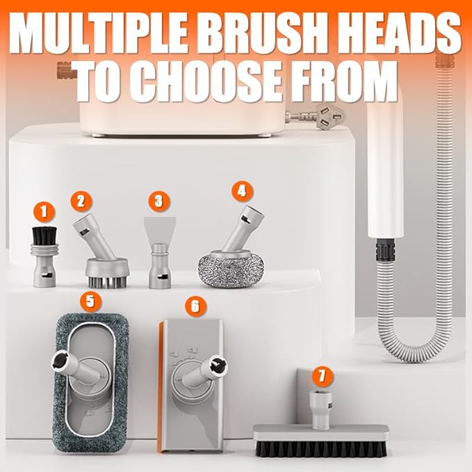 High Temperature Steam Cleaner 120°C Professional Deep Cleaning System with Pressure Technology Handheld Portable Device for Stain and Odor Removal