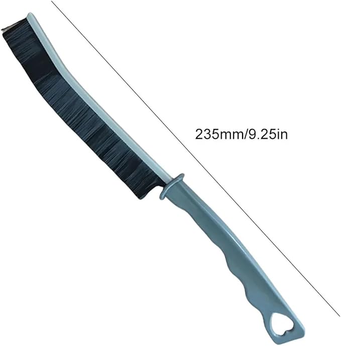 Grout Gap Cleaning Brush Long Slit Brush Household Cleaning Tool Kitchen Bathroom Window Tile Joints Dead Angle Hard Bristle(Grey Black 1PC)