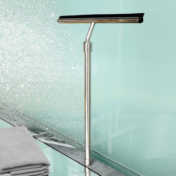 Telescopic Shower Squeegee Window Glass Wiper Scraper with Blade for Bathroom Kitchen