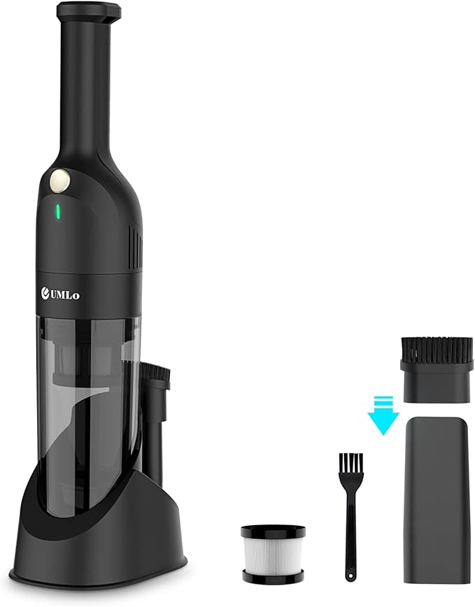 IKERY Black Cordless Handheld Vacuum – 2.86lb Portable Build 10000Pa Max Suction 30min Runtime