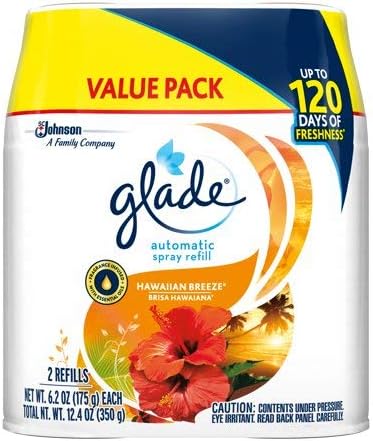 Automatic Spray Refill Hawaiian Breeze Fits in Holder For Up to 60 Days of Freshness 6.2 oz Pack of 2) (2 Count)