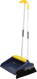 Beaupretty Long Handle Broom and Dustpan Set for Household Cleaning Soft Bristles Anti-Wind Dustpan for Indoor Use Home Kitchen and Office Spaces