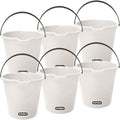 Superio 6-Pack Plastic Cleaning Bucket for Home 2 Gallon Pail for Mopping with Large Spout - Bucket for Floor Mopping Car Wash - Bowls for Camping Fishing