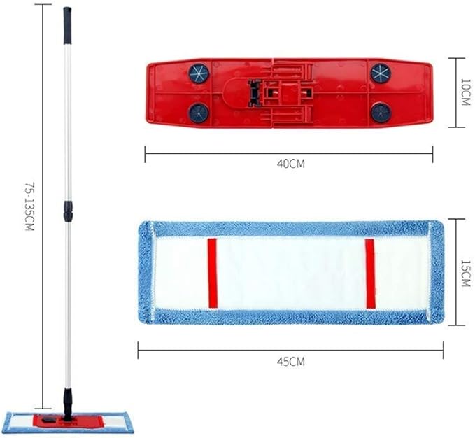 JSEIAJB MopAbsorbent Microfiber Dust Mop with Stainless Steel Telescopic Handle with 360°mop for Floor Cleaning
