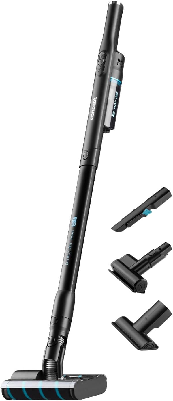 CONCEPT Direct Air Dual 14.8V VP4520 Battery Vacuum Cleaner 14.8V Standing with BLDC Motor Dual Turbo Brush and HEPA H13 Filter
