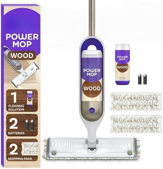 This Smart Floor Cleaning mop Comes with Two Replaceable mop Pads and is Suitable for Hardwood Floors and All Treated Floor Surfaces.
