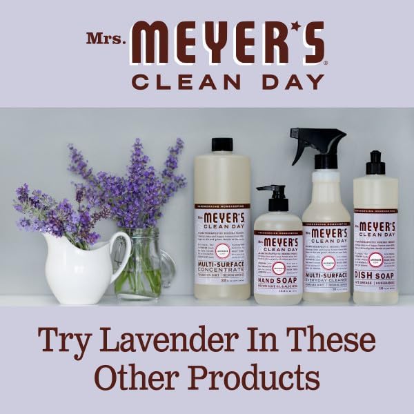 Mrs. MEYER'S CLEAN DAY Kitchen Set Room Freshener Multi-Surface Cleaner Dish Soap and Foaming Hand Soap 4 CT (Lavender)