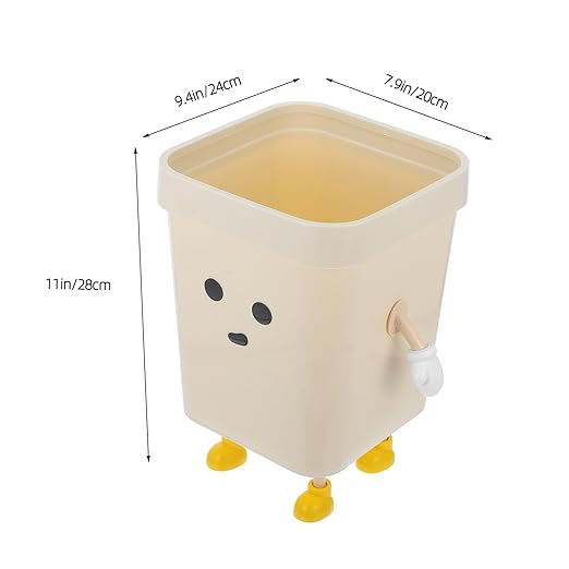Luxshiny Large Plastic Trash Can for Home Office Bedroom Simple Design Wastebasket for Clutter Space Versatile Sundries Storage Basket for Kitchen Bathroom Dorm Use