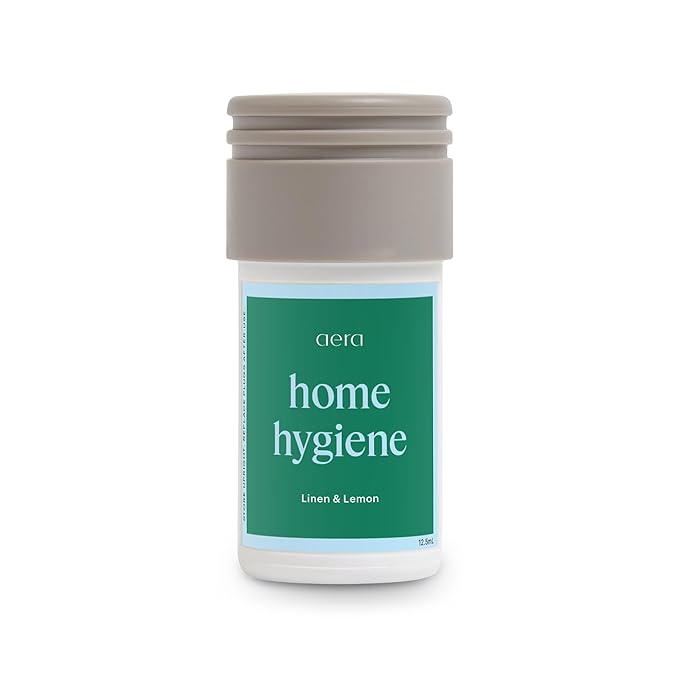 Aera Mini Home Hygiene Linen and Lemon - Essential Oil for Home – Citrus and Clean Laundry Fragrance - Notes of Lemon Peel Copaiba and Pine - Scent Refill - Capsule Size Works with Mini Diffuser