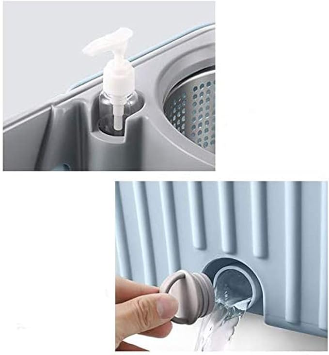 Drive Rotary Mop Household Lazy Stainless Steel Pole Automatic Hand Pressure Barrel
