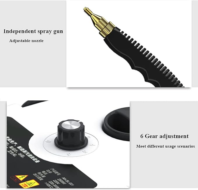 Portable Handheld Steam Cleaner 2500W 105C Steam 3BAR Pressure 1000ml Tank 6-Position Adjustment Floor Sink Car etc.