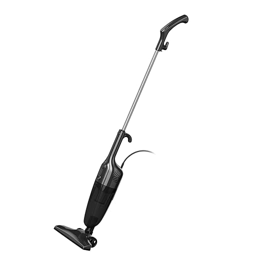 Corded Stick Vacuum Cleaner Lightweight High Power Handheld Vac with Crevice Tool for Home Apartment Carpet Pet Hair &amp Hardwood Floors Black