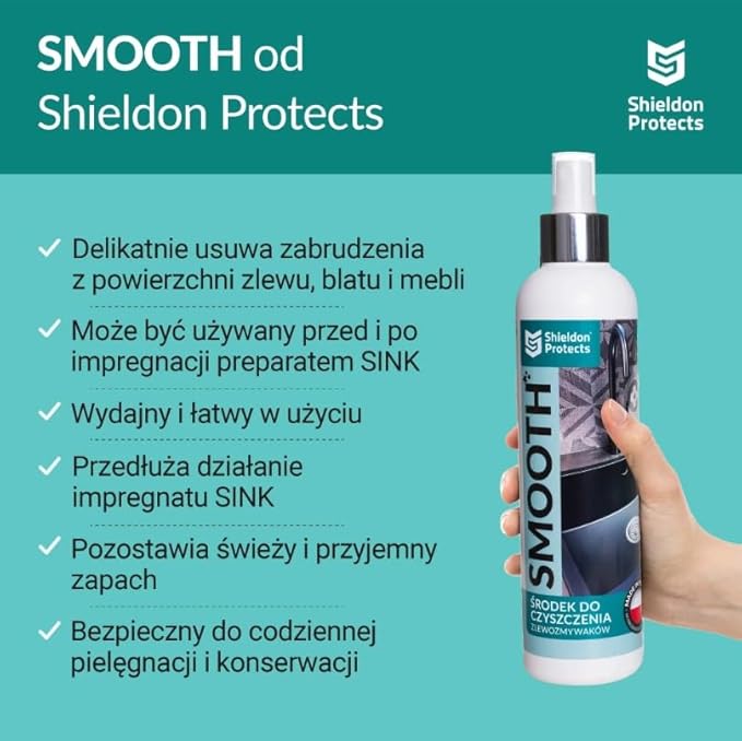 Shieldon Sink Care Kit – Cleaner &amp Nano Sealer for Granite Composite Ceramic &amp Natural Stone Sinks – Restores Shine Repels Stains Grease &amp Hard Water – 2 Sponges &amp Microfiber Cloth