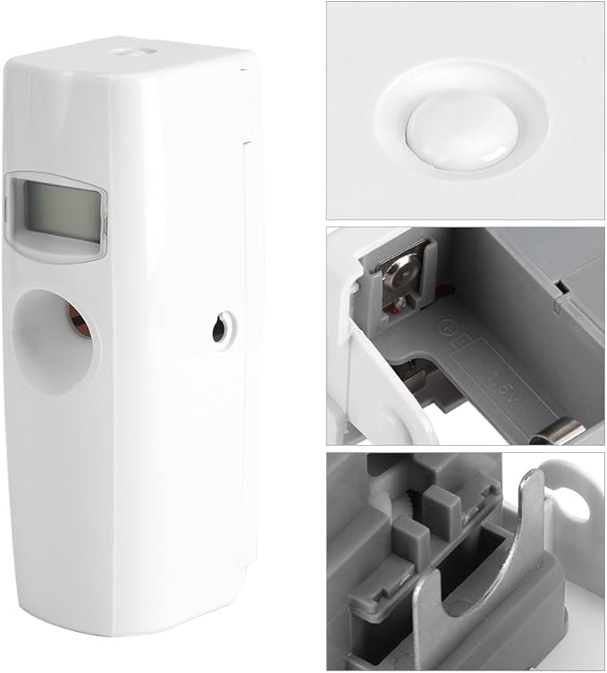 Air Freshener LCD Display Automatic Timer Scent Fragrance Dispenser Aroma Spray Essential Oil Aerosol Dispenser Room Office (Battery not Included)