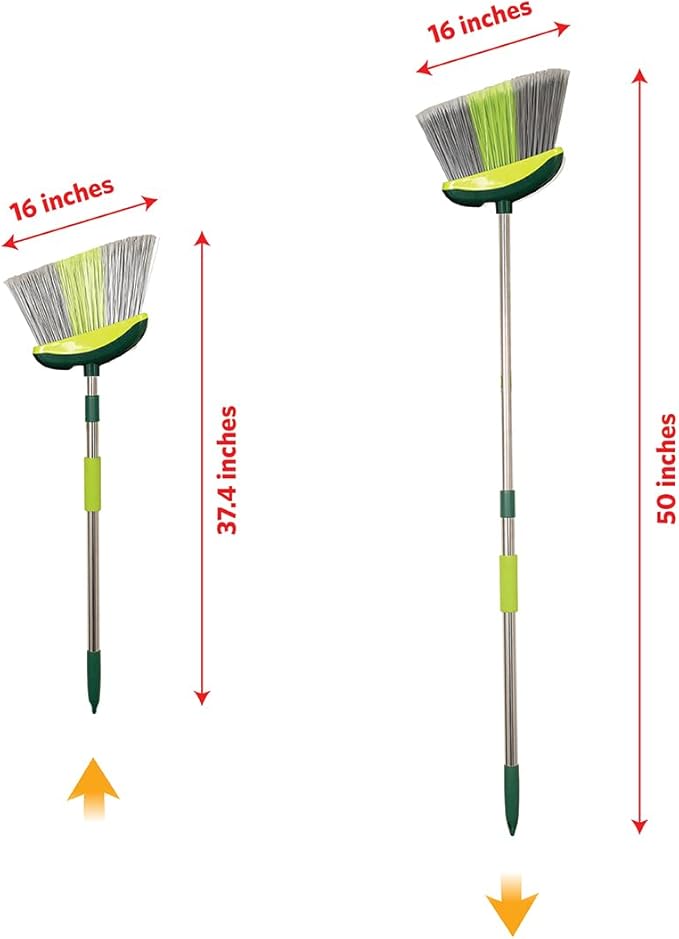 Pine-Sol Broom &amp Mop Cleaning Set - All-in-One Floor Cleaning Kit with Angled Broom and Dustpan Twist &amp Microfiber Mops Mini Dustpan with Brush and Wall Mount Storage Rack - 7 Pieces
