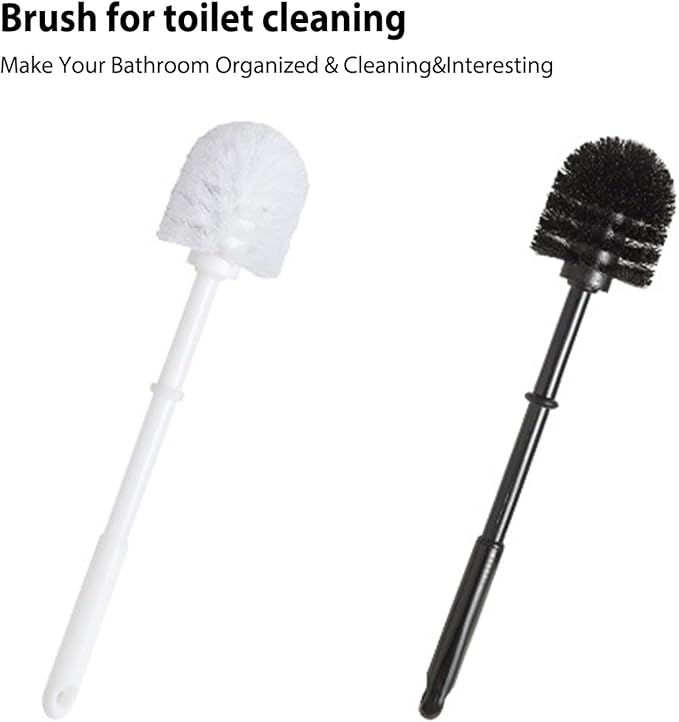 Cute Shar Pei Dog Toilet Brush Holder - White Ceramic Decorative Toilet Brush Set for Bathroom Semi-Open Quick-Dry Design Unique Animal Bathroom Decor Gift for Dog Owners