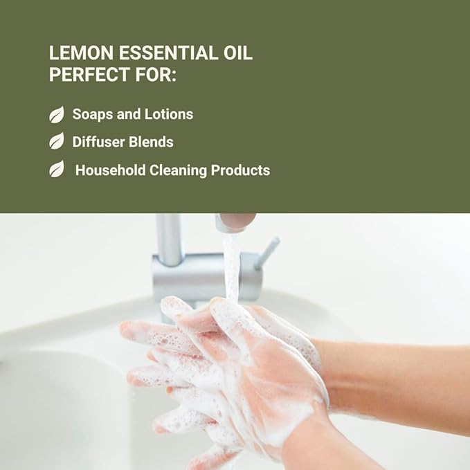 Lemon Essential Oil - Direct from Citrusmade Southern Italy - Cold Pressed - Aceite de Limón for Aromatherapy Massage Diffuser DIY Candle and Soap Making - 2lbs
