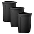3 pcs 21 Gallon Corner Kitchen Waste Bin Commercial Heavy-Duty Trash Can Garbage Bin Durable Waste Container Recycling Bin Plastic Wastebasket for Garage Hotels Office Restaurants