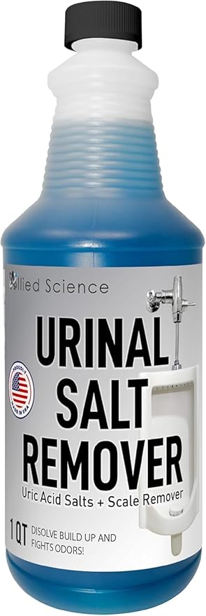Urinal Salt Calcium and Mineral Scale Remover - Eliminates Urine Odor Destroys Uric Acid Salt Deposit Buildup