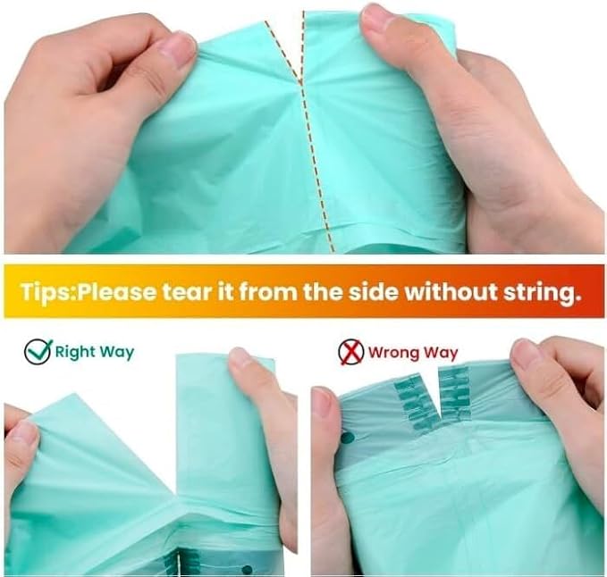 Cleanomic Compostable* 13 Gallon Trash Bags with Drawstring (3 Pack 75 Count) BPI Certified For Kitchen Compost