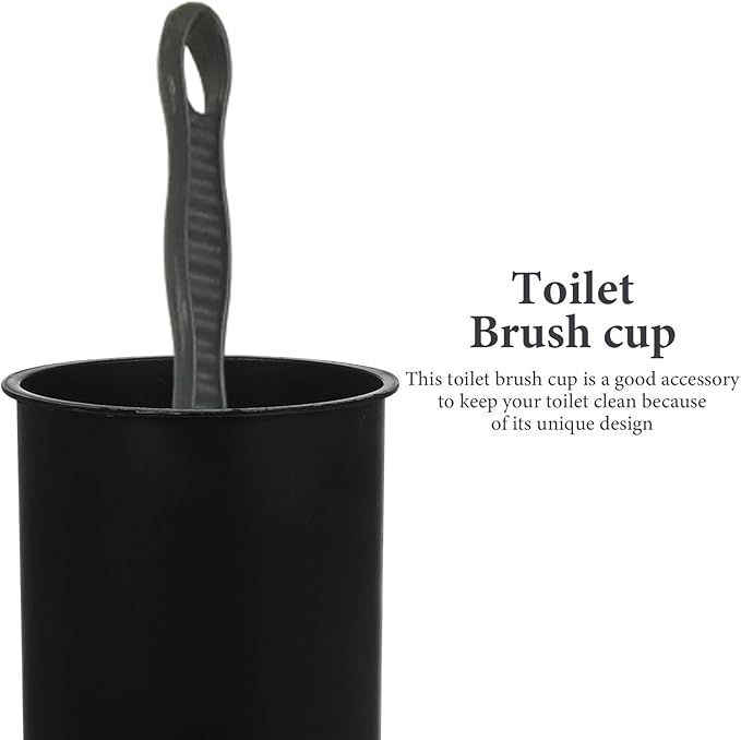 Toilet Brush Cup Holder Sturdy Plastic Bathroom Brush Container for Cleaning Essential Toilet Cleaning Tool Stylish Organized Design for Restrooms