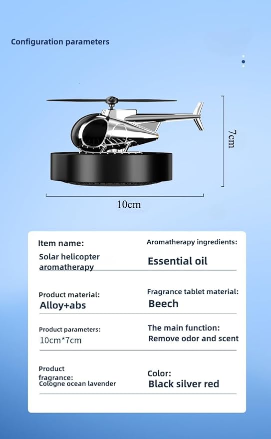 Solar-Powered Car Air Freshener Plane-Shaped Elegant Design Solar-Activated Scent Eco-Friendly (Silver)