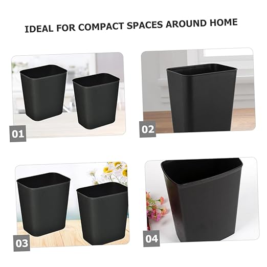 Luxshiny 2pcs Compact Trash Can Multi Use Garbage Bin for Bathroom Office and Home Stylish and Wastebasket for Easy Disposal of Household Waste