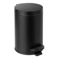 Cesun 1.2 Gallons Small Black Trash Can Bathroom Garbage Can with Lid and Foot Pedal Mini Round Wastebasket for Bathroom Bedroom Office 4.5 Liters / 1.2 Gallons Matte Black