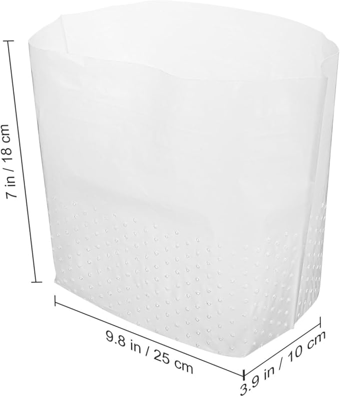 ERINGOGO 150 Pcs Transparent Self Standing Trash Bags for Kitchen Sink Waste Disposal Hollow Design for Food Soup Filtering Garbage Bags for Bathroom Bedroom Living Use