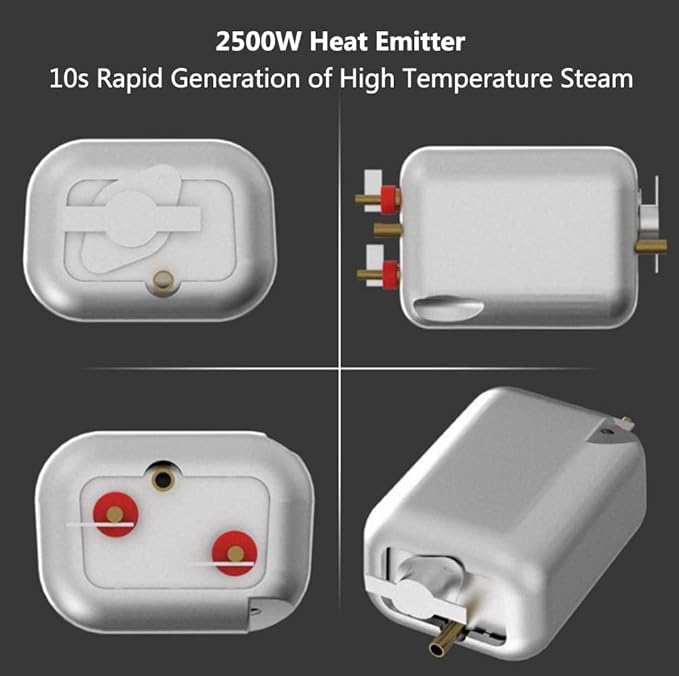 2500W High Pressure High Temperature Steam Cleaner Portable High Pressure Steam Cleaning Machine Powerful Handheld Home Use Steam Cleaner for Kitchen Grease Furniture Bathroom Car (White)