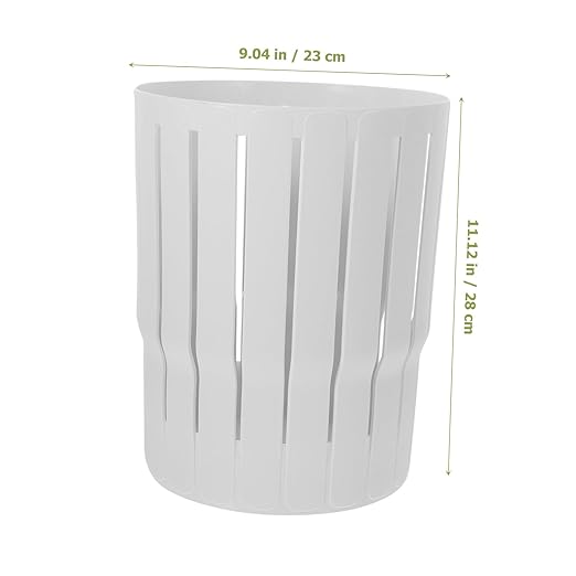 Tofficu Hollow Out Trash Can Thickened Wastebasket for Home Office Open Design Material Compact for Easy Discarding Bathroom Bedroom and Kitchen