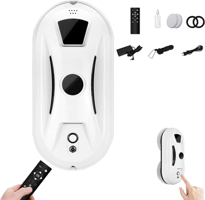 Automatic Smart Window Cleaning Robot – Edge Detection Smart Spray &amp Streak-Free Shine Square Window Cleaning Robot Multi-surface Window &amp Floor CleanerFor Home Wall &amp High-Rise Windo