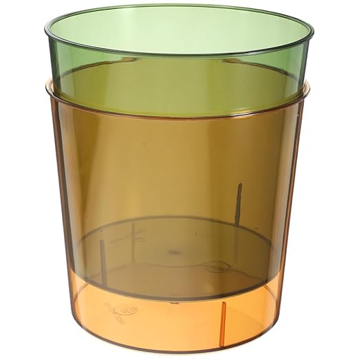 Cabilock 2pcs Clear Practical Garbage Container Slim Office Trash Can for Bathroom Kitchen and Bedroom Reusable Transparent Waste Basket