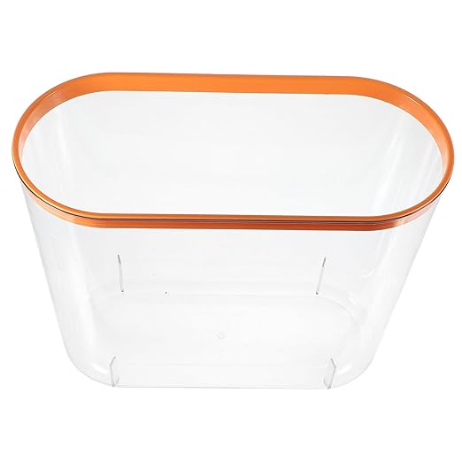 Garneck Wastebasket Trash Can for Bathroom Bedroom 33X14.6X17.7Cm Red Household Garbage Bin Without Lid Space-Saving Living Room Trash Bin for Home Use