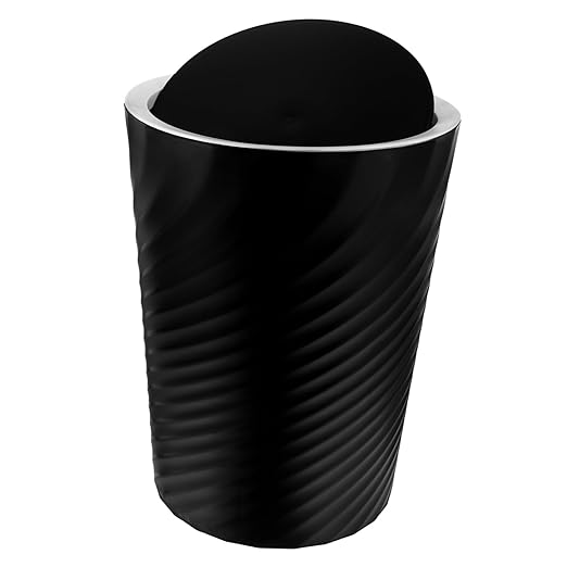 Vaguelly Small Trash Can with Lid Portable Bathroom and Bedroom Garbage Bin Large Capacity Plastic Wastebasket for Office and Home Multi-Use Trash Storage Container