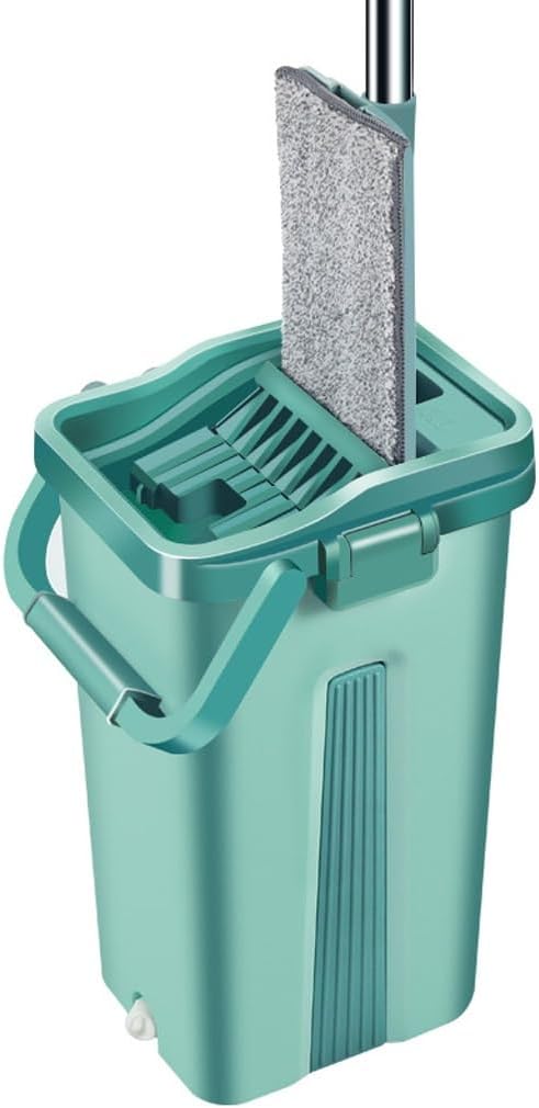 Hand Free Floor Mop Dry and Wet Dual-Purpose Pier Cloth Support Handle