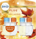 Generic F.e.b.r.e.z.e Odor-Fighting Fade Defy PLUG Air Freshener LUXE 87 fl. oz. Oil Refill(Limited Edition) (Crisp Fall Breeze) Clear