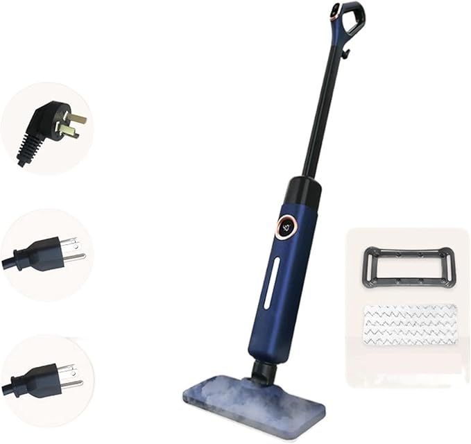 Steam Mop Cleaner 10-in-1 Laminate/Hardwood/Tiles/Carpet Kitchen - Garment - Clothes - Pet Friendly Steamer Whole House Multipurpose Use (Color : Black Size : 1) (Black 1)