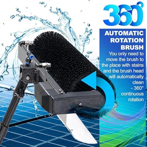 Extendable Window Cleaner Brush Kit with Solar Panel Water Fed Pole for Outdoor Glass Cleaning High Reach Solution