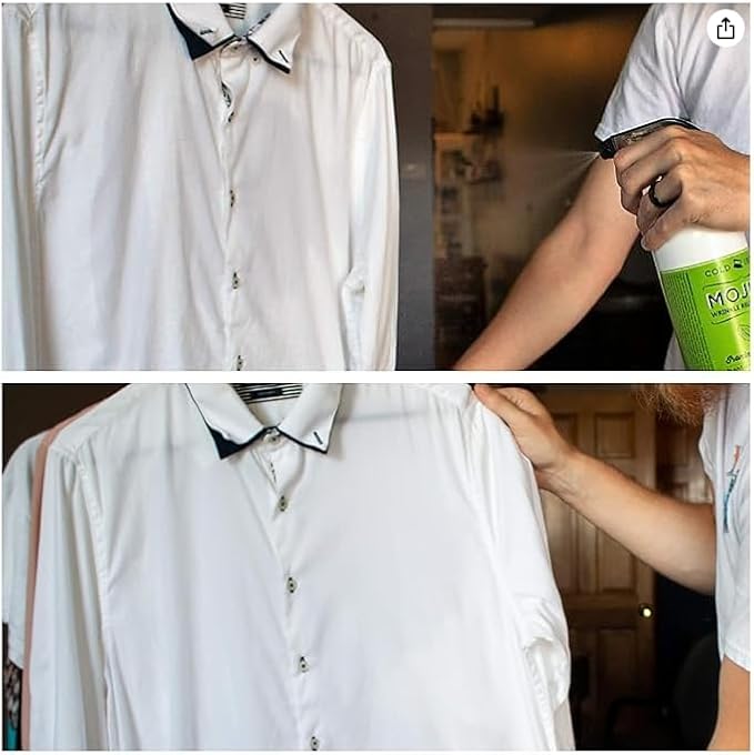 Cold Iron Wrinkle Release Spray for Clothes. 32 fl oz. Citrus Mint &amp Atlas Travel Size 3 fl oz Sea Breeze. Fast Easy to Use Ironing Alternative. Spray Smooth Hang. Award Winning