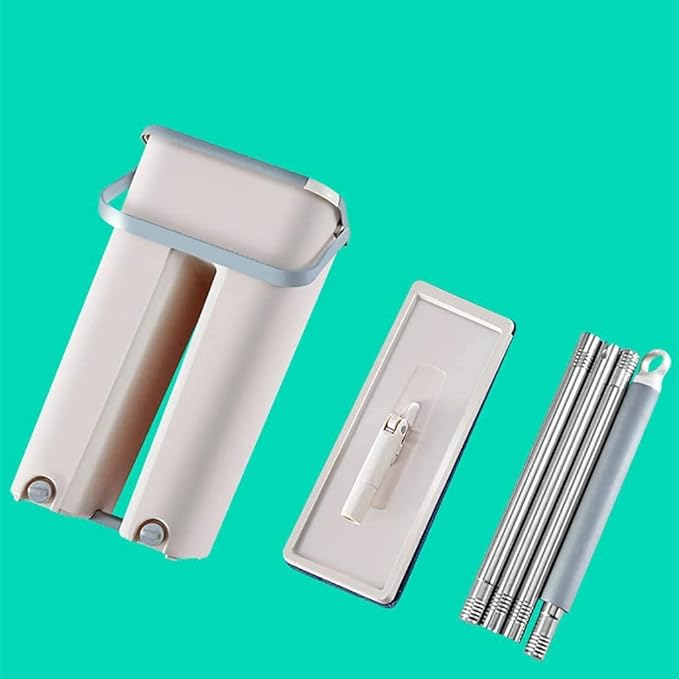 Mop Bucket Cleaning Kit. Easy to Use to Dry Not Dirty Hands Large Area  Stainless Steel Handle 360 ° Flexible Swivel HEA