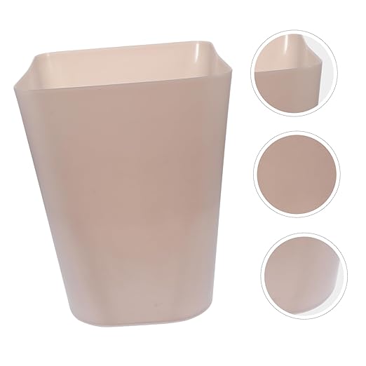 Plastic Trash Can Capacity Wastebasket for Office and Home Versatile Open Top Design Easy to Clean Suitable for Kitchen Bathroom Bedroom Half Transparent Light